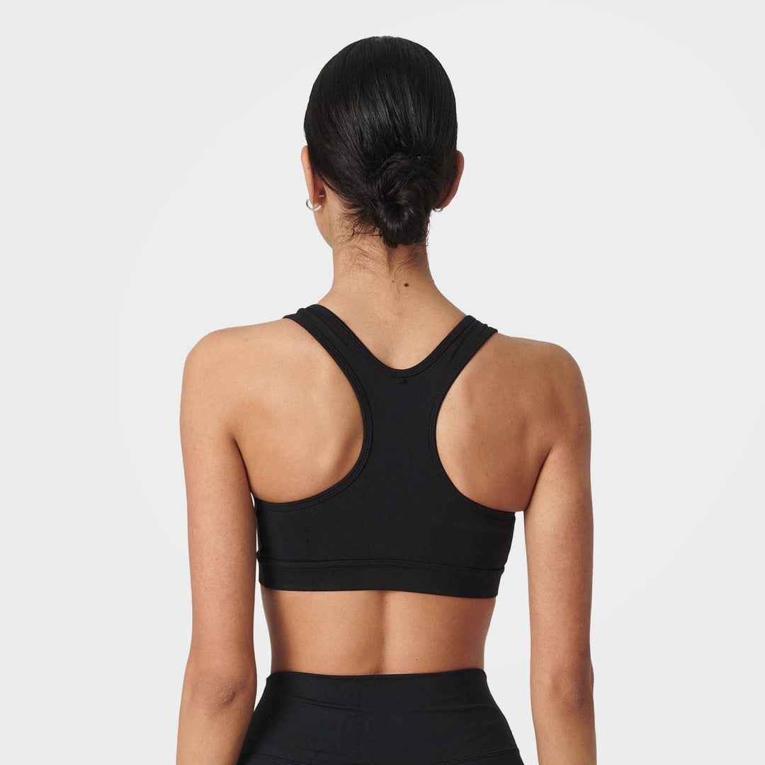 Black Sports Bra, Strechy Training Bra by 7Days Active