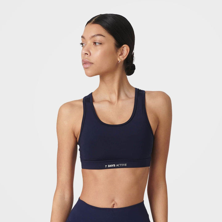 Navy Sports Bra, Strechy Training Bra by 7Days Active