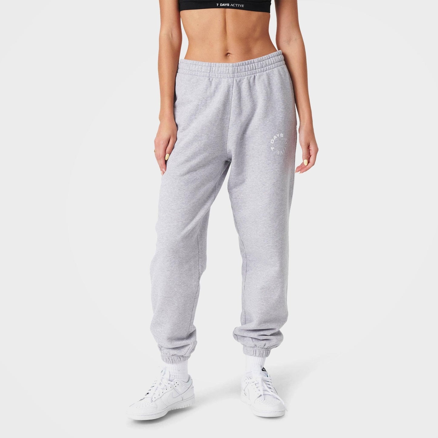 Heather Grey Organic Cotton Sweatpants by 7Days Active