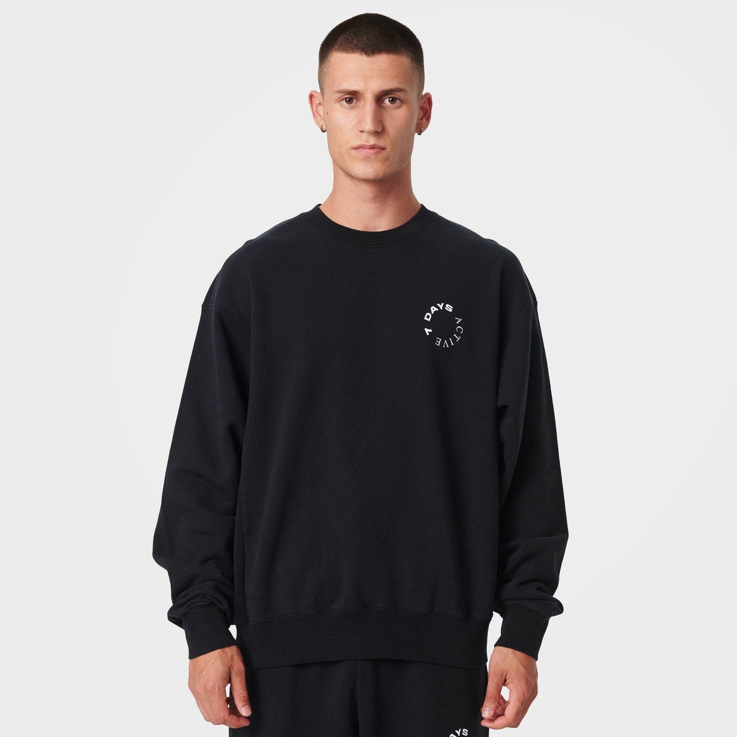 Black Organic Cotton Sweatshirt by 7Days Acitve