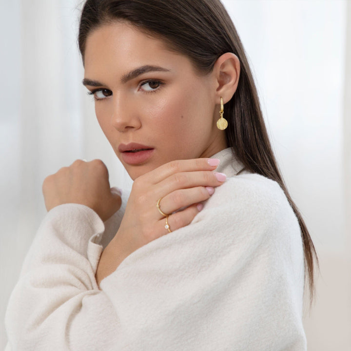 Organische Maan Oorbellen, Daira - Goud | Door Lunar James