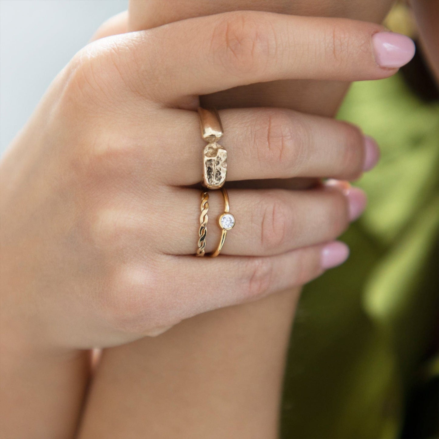 Delicate Braided Ring, Eternity - Gold | By Lunar James