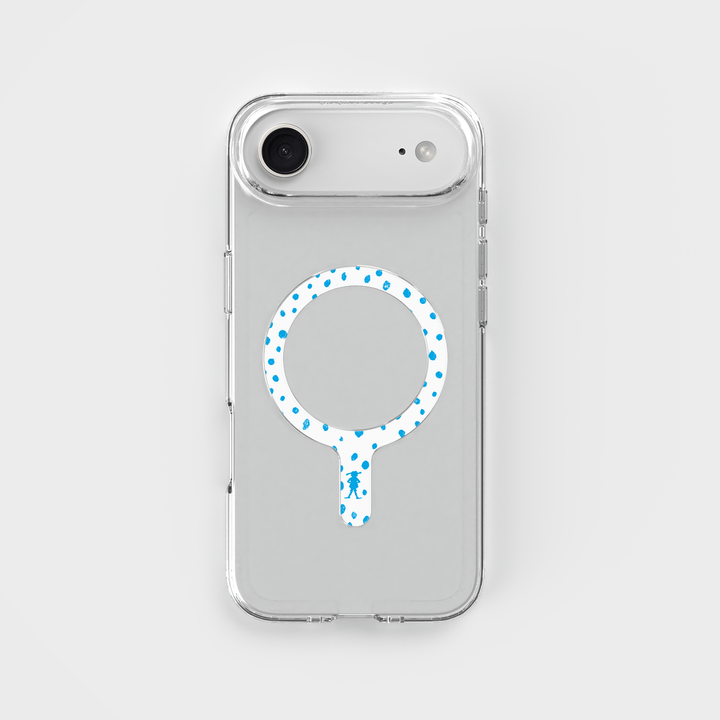 Pippi - Horse Pattern - Afneembare MagSafe-ring & Helder telefoonhoes-bundel