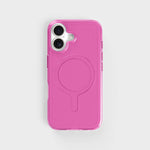 iPhone 16 Getöntes Candy-Pink Rundes Transparentes Handyhüllen-Design | CLRPRTCT™