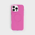 iPhone 16 Pro Max Getöntes Candy-Pink Rundes Transparentes Handyhüllen-Design | CLRPRTCT™