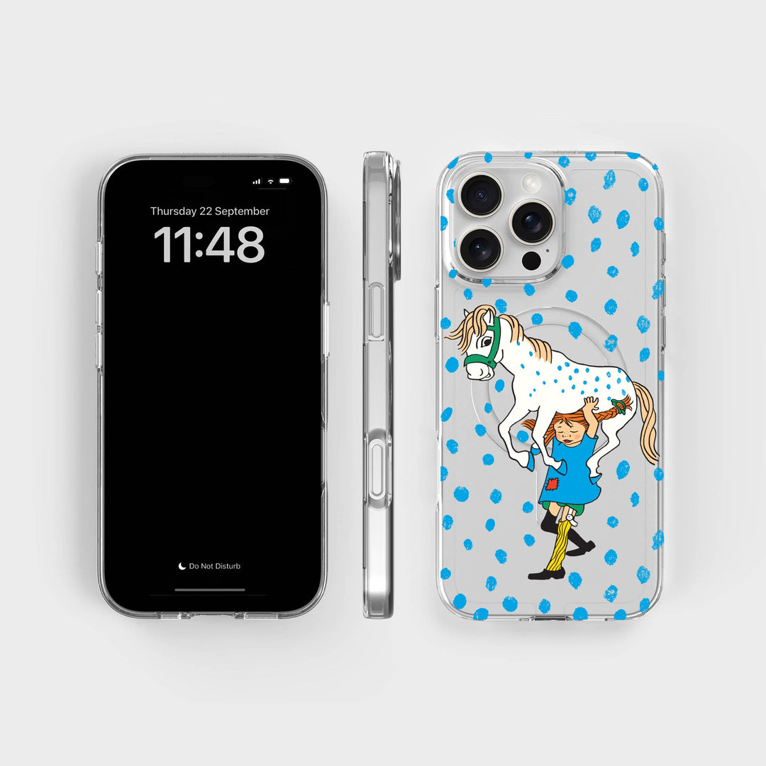 iPhone 16 Pro Max Pippi - Carrying Horse Circular Clear Phone Case | CLRPRTCT™