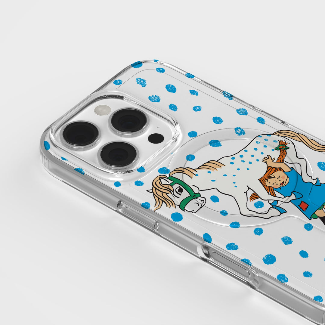 iPhone 16 Pro Max Pippi - Carrying Horse Circular Clear Phone Case | CLRPRTCT™
