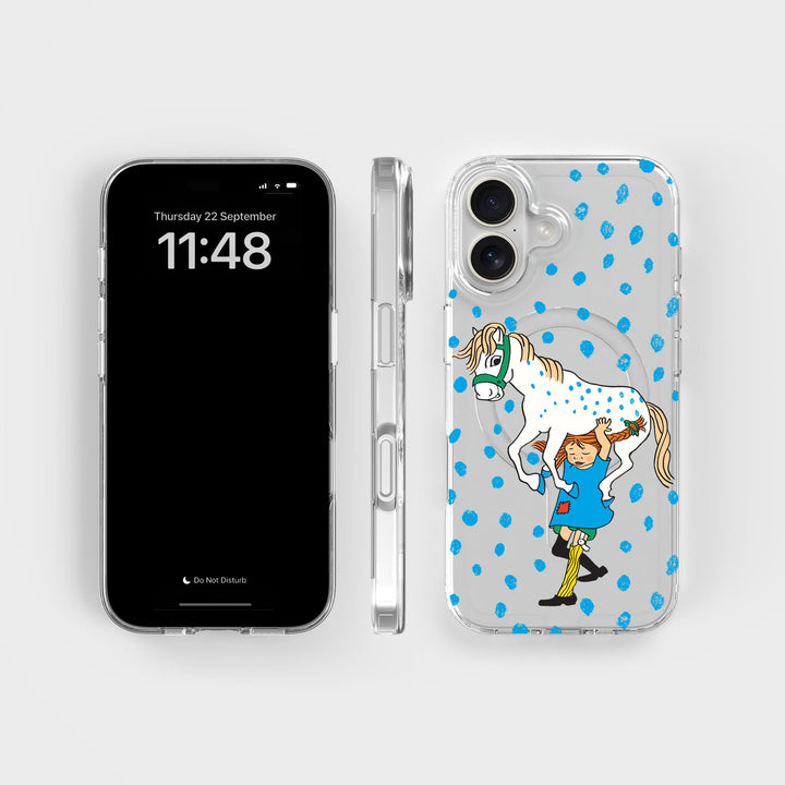 iPhone 17 Pippi - Carrying Horse Circular Clear Phone Case | CLRPRTCT™