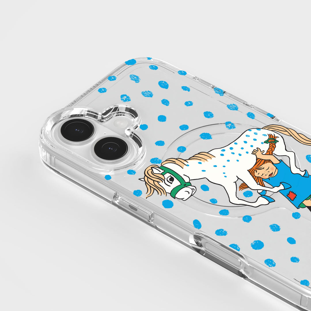 iPhone 17 Pippi - Carrying Horse Circular Clear Phone Case | CLRPRTCT™