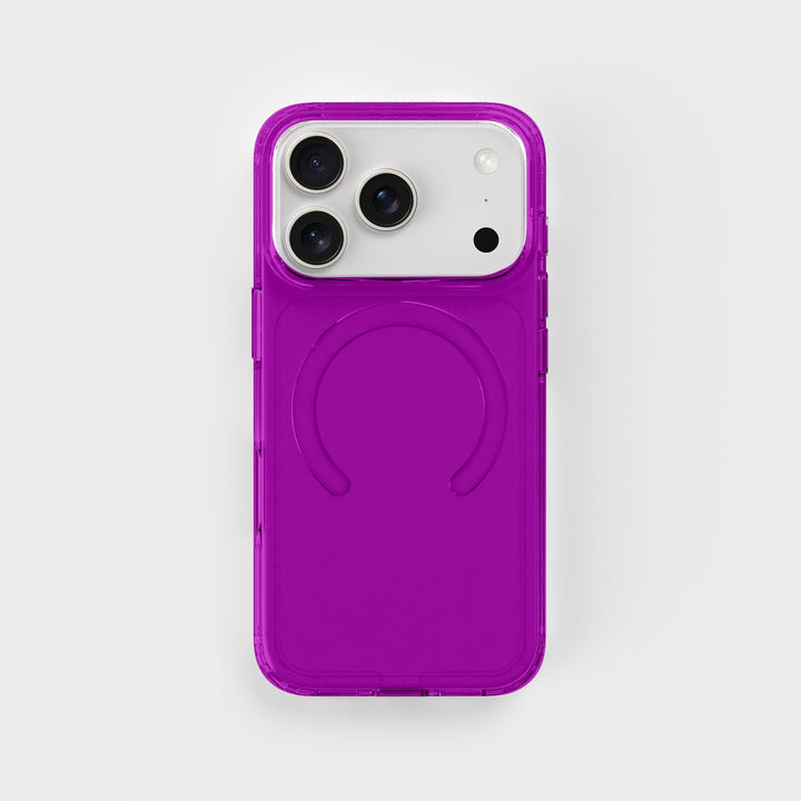 iPhone 18 Pro sävytetty violetti pyöreä läpinäkyvä suojakuori | CLRPRTCT™