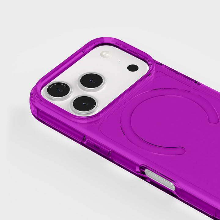 iPhone 18 Pro sävytetty violetti pyöreä läpinäkyvä suojakuori | CLRPRTCT™