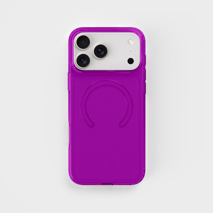 iPhone 18 Pro Max sävytetty violetti pyöreä läpinäkyvä puhelinkuori | CLRPRTCT™