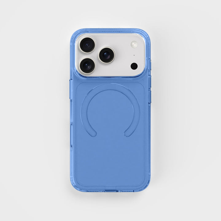 iPhone 18 Pro Sky Blue Getint Circulair Transparant Telefoonhoesje | CLRPRTCT™