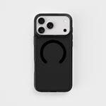 iPhone 18 Pro Max Tinted Black Circular Clear Phone Case | CLRPRTCT™