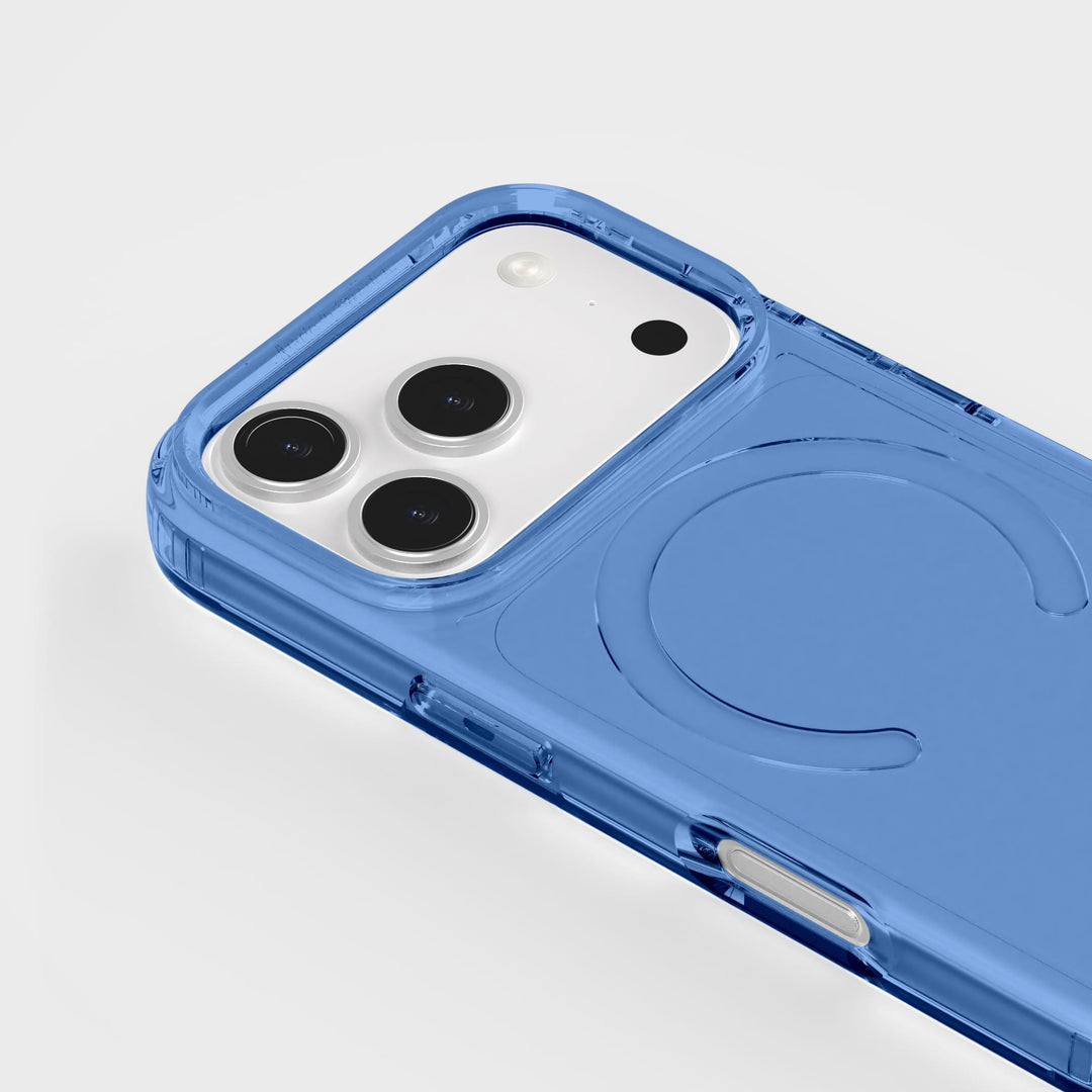 iPhone 18 Pro Max Sky Blue Getint Circulair Transparant Telefoonhoesje | CLRPRTCT™