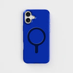 Tinted-Cobalt Blue Clear Phone Case with Black MagSafe & FREE Cable | CLRPRTCT™