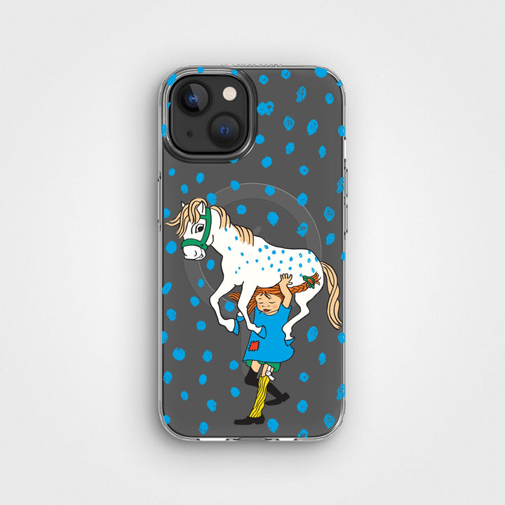 iPhone 13 / 14 Pippi - Carrying Horse Circular Clear Phone Case | CLRPRTCT™