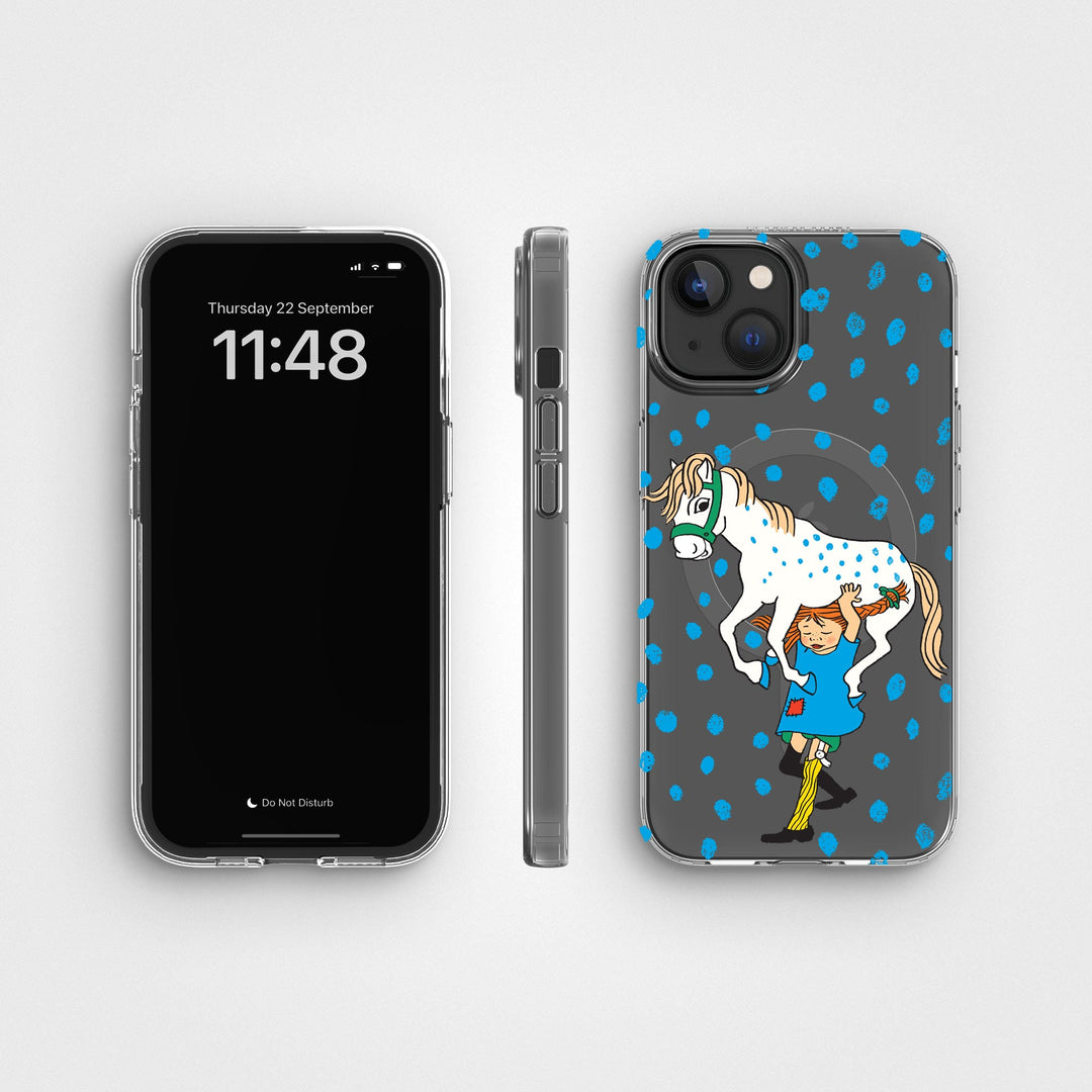 iPhone 13 / 14 Pippi - Carrying Horse Circular Clear Phone Case | CLRPRTCT™