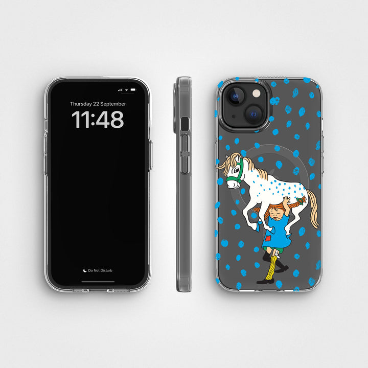 iPhone 13 / 14 Pippi - Carrying Horse Circular Clear Phone Case | CLRPRTCT™