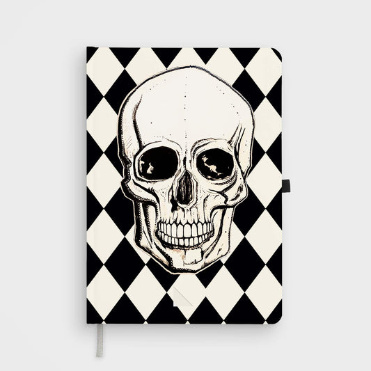 Steinpapier-Notizbuch – A5 Hardcover, Bell Hutley | Checkered Skull