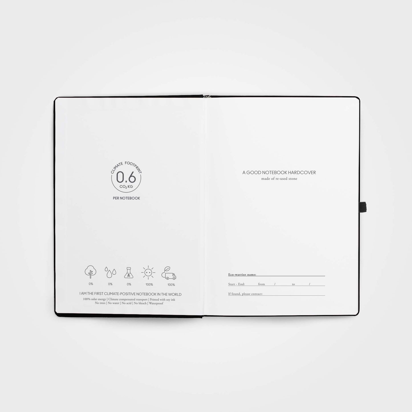 Steinpapier-Notizbuch – A5 Hardcover, Bell Hutley | Evil Eye