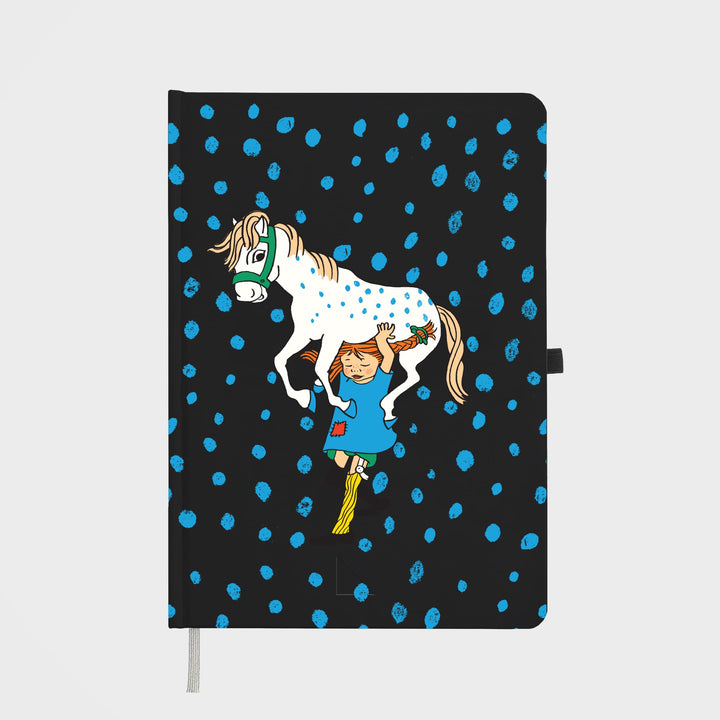 Pippi - Carrying Horse - Steenpapier Notebook - A5 Hardcover