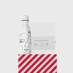 Bundel - Thermische fles & Steen papieren notitieboekjes, Eén regel - Wit