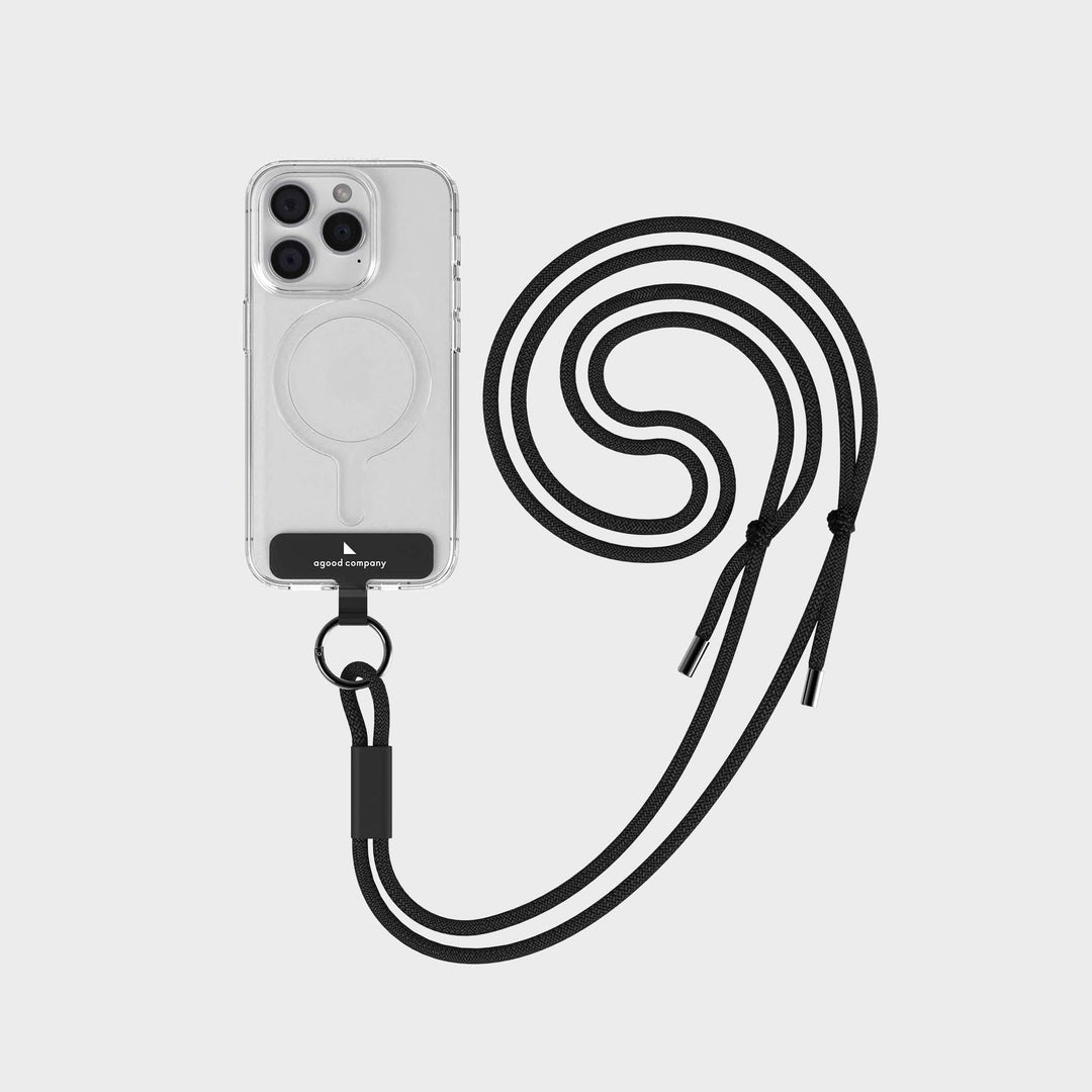 Lanyard - Black, Adjustable and Durable | 100% Recyclable