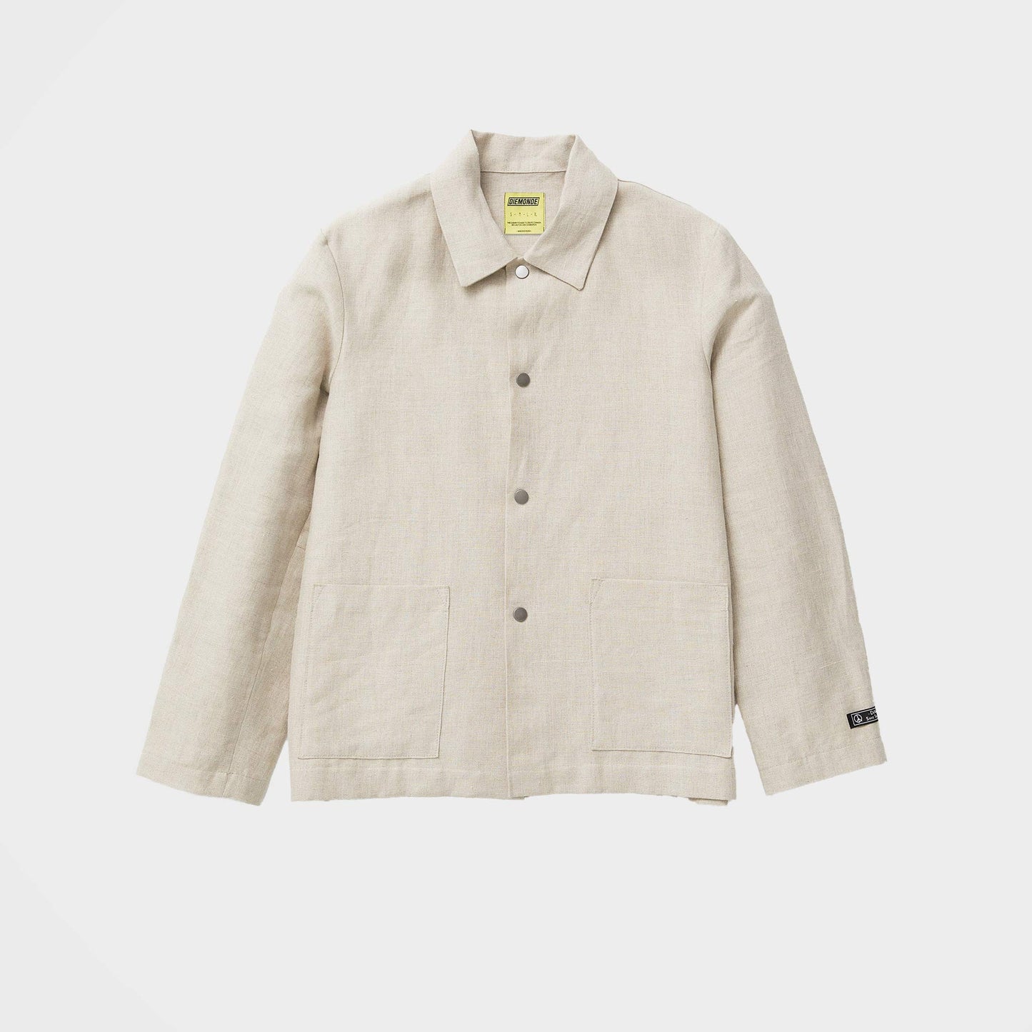 Linen Overshirt Jacket, Biege