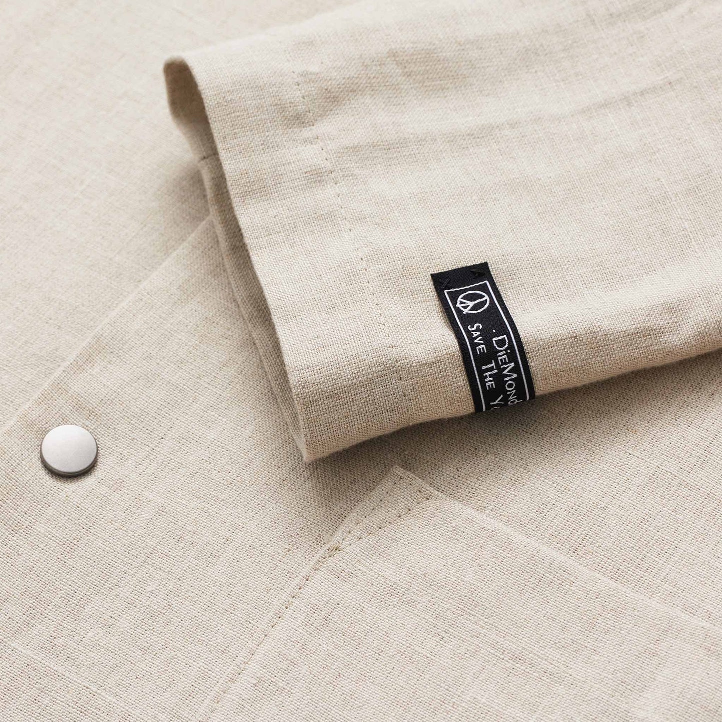 Linen Overshirt Jacket, Biege