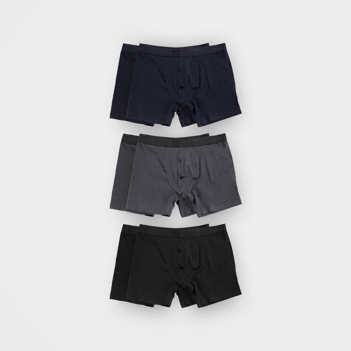 Men's Boxer Brief, 3 Colours - 6 Pack | TENCEL™ Lyocell