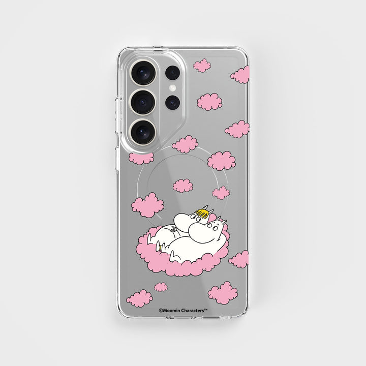 Samsung S26 Ultra Love In The Clouds – Mumin | Transparente runde Handyhülle, recycelt – CLRPRTCT™