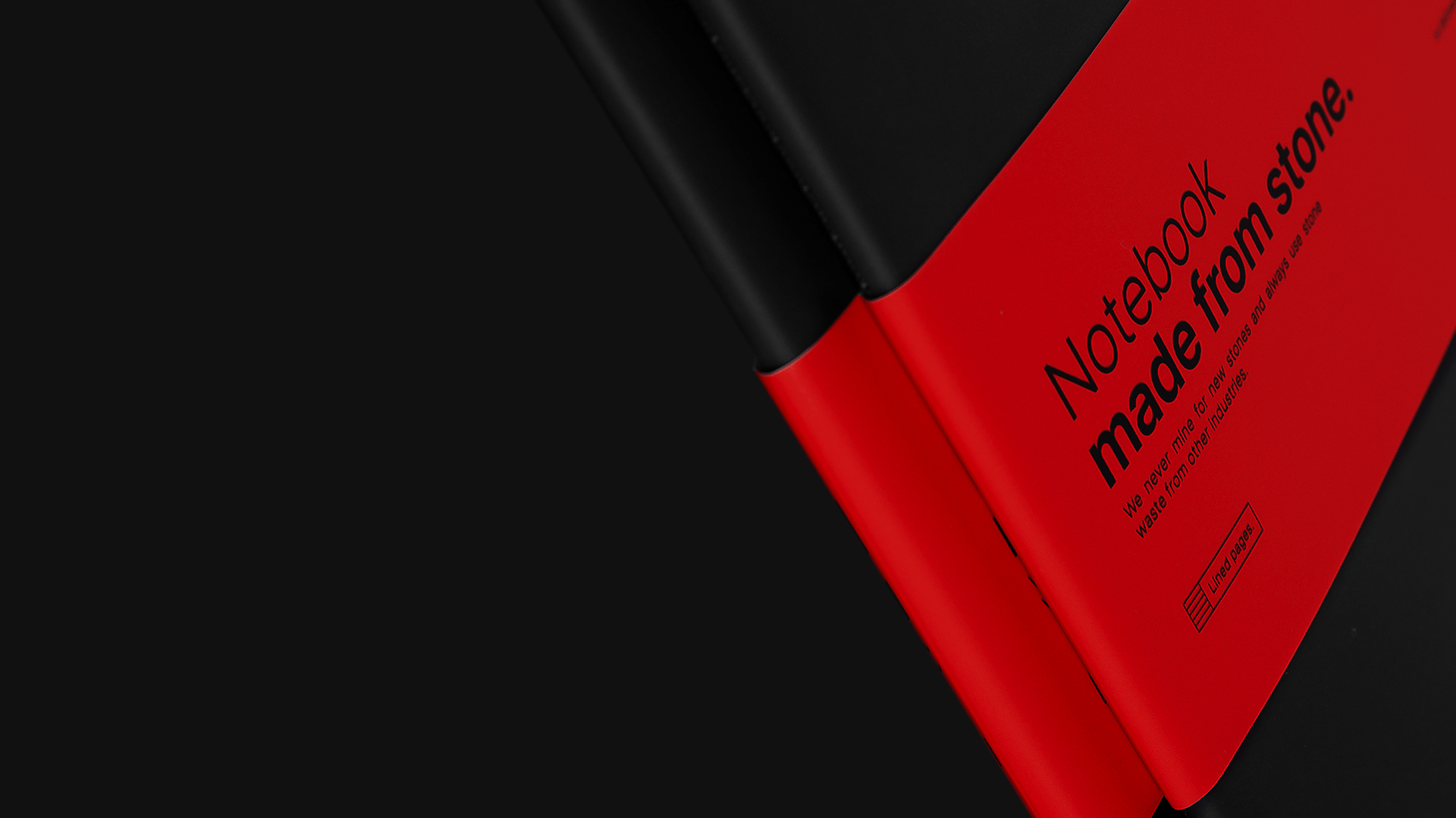 Anteckningsbok tillverkad i sten.