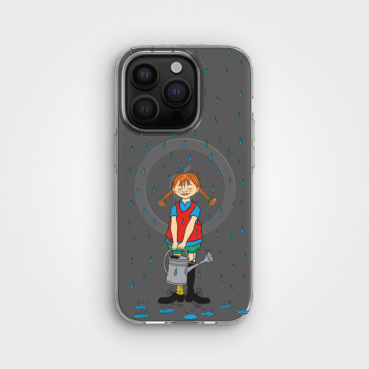 iPhone 14 Pro Pippi - Rainfall Rond Transparant Telefoonhoesje | CLRPRTCT™