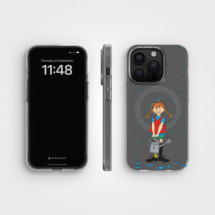 iPhone 14 Pro Pippi - Rainfall Rond Transparant Telefoonhoesje | CLRPRTCT™