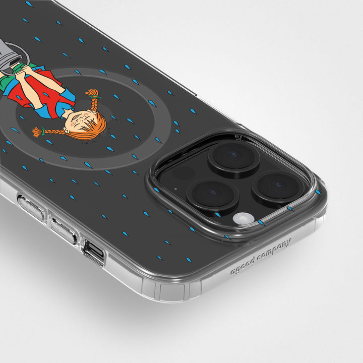 iPhone 14 Pro Pippi - Rainfall Rond Transparant Telefoonhoesje | CLRPRTCT™