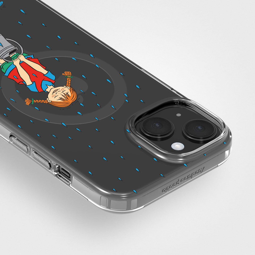 iPhone 13 / 14 Pippi - Rainfall Rond Transparant Telefoonhoesje | CLRPRTCT™