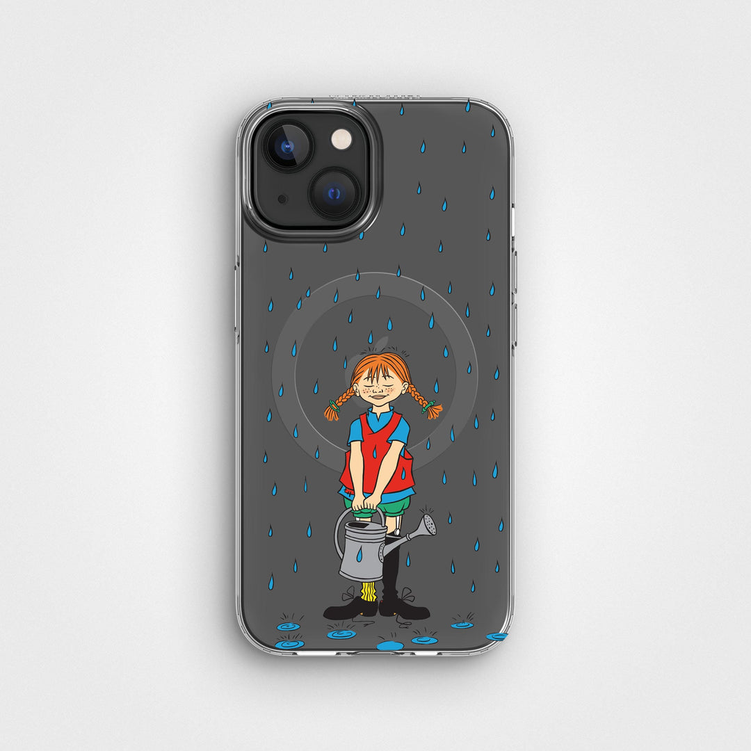 iPhone 13 / 14 Pippi - Rainfall Rond Transparant Telefoonhoesje | CLRPRTCT™