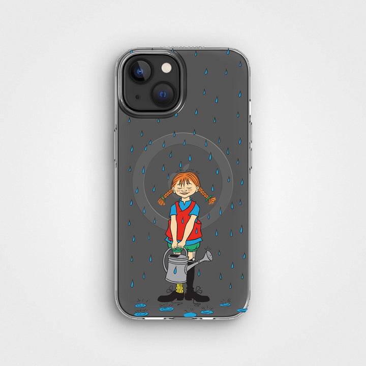 iPhone 13 / 14 Pippi - Rainfall Rond Transparant Telefoonhoesje | CLRPRTCT™