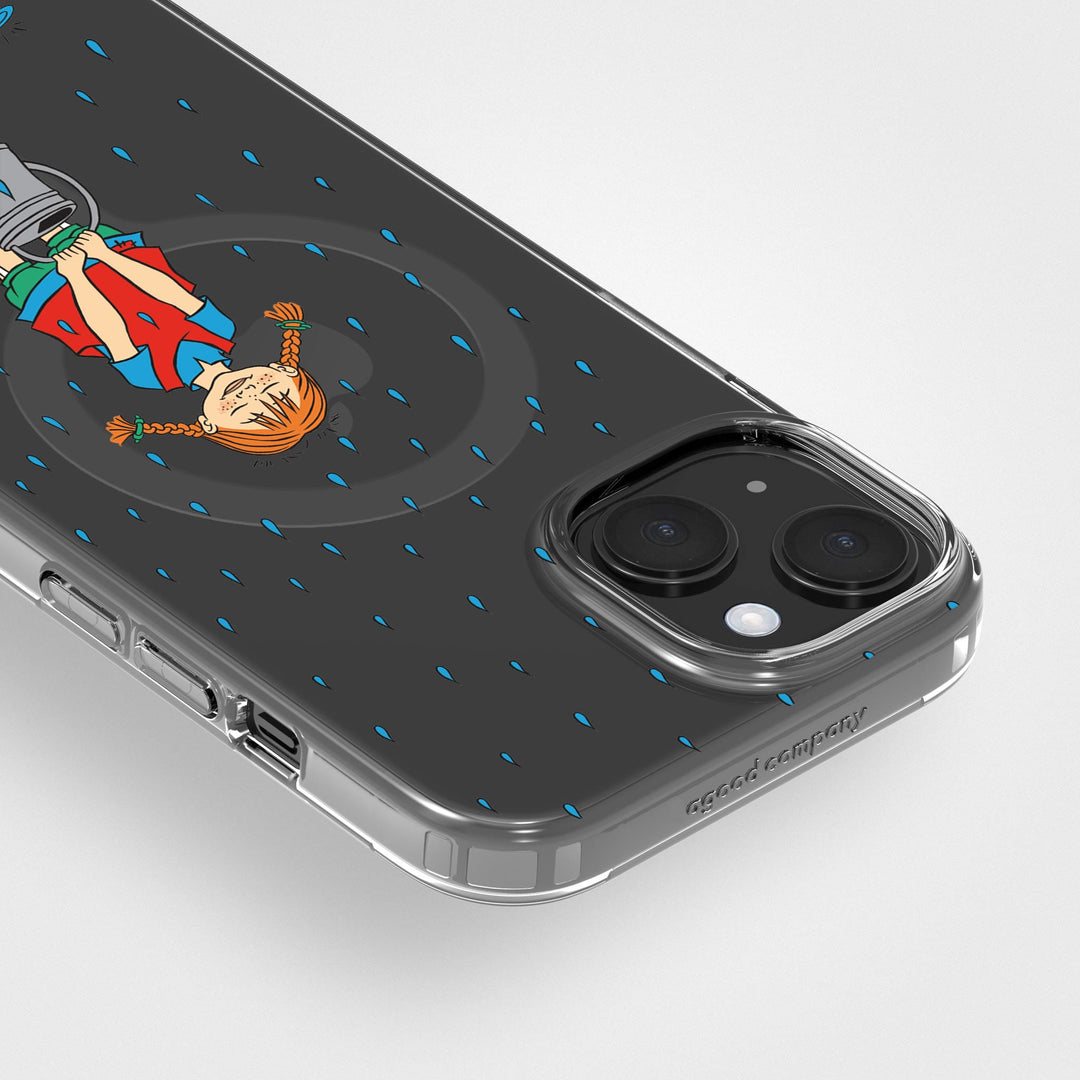 iPhone 15 Pippi - Rainfall Circular Clear Phone Case | CLRPRTCT™