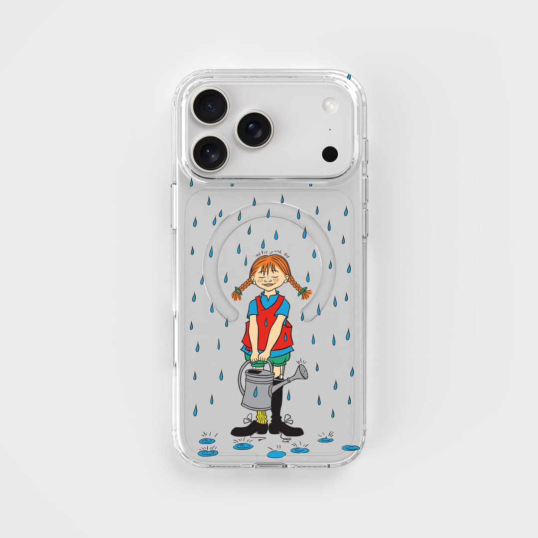 iPhone 17 Pro Max Pippi - Rainfall Rond Transparant Telefoonhoesje | CLRPRTCT™