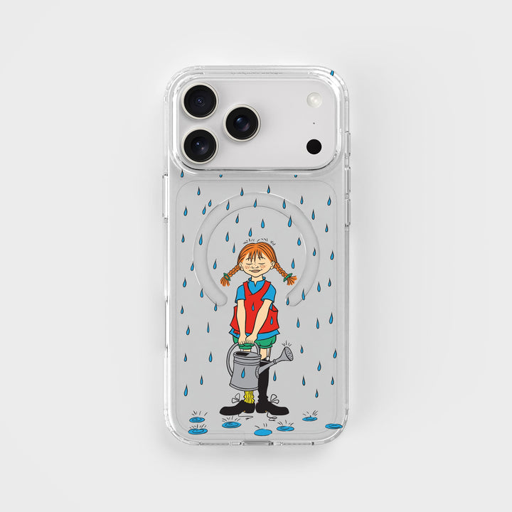 iPhone 17 Pro Max Pippi - Rainfall Rond Transparant Telefoonhoesje | CLRPRTCT™