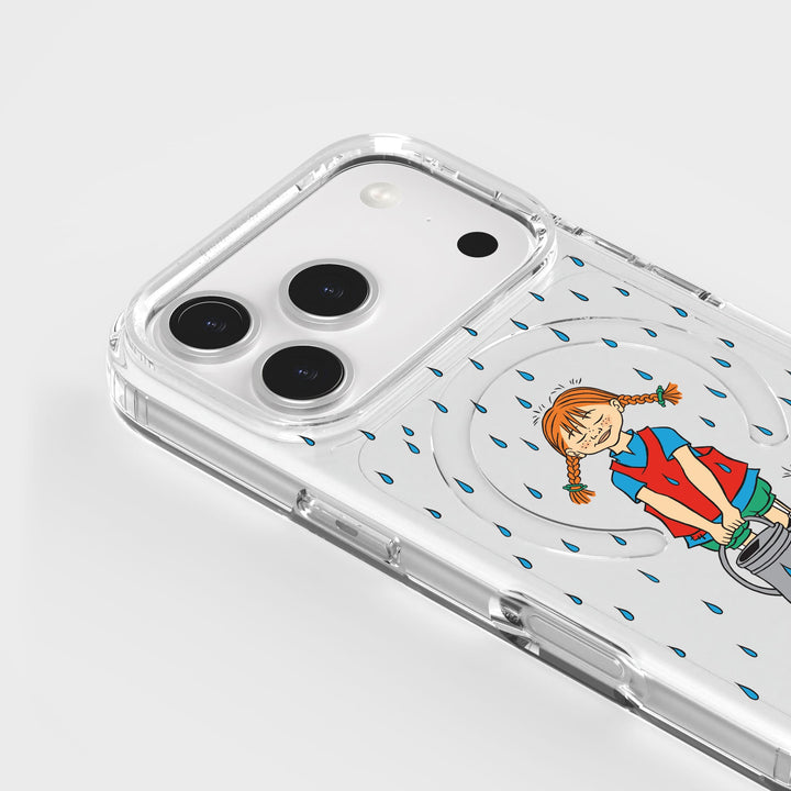 iPhone 17 Pro Max Pippi - Rainfall Rond Transparant Telefoonhoesje | CLRPRTCT™