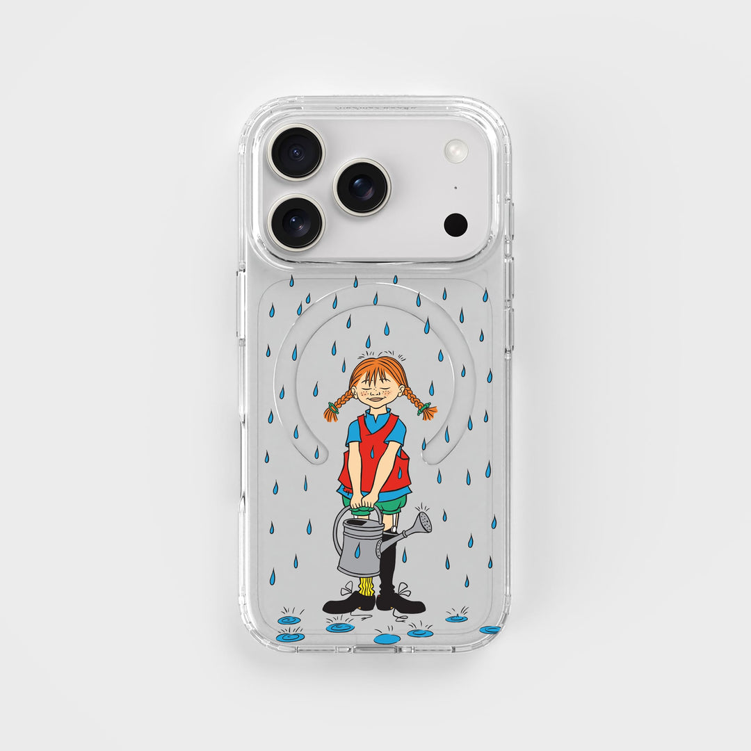 iPhone 18 Pro Pippi - Rainfall Rond Transparant Telefoonhoesje | CLRPRTCT™