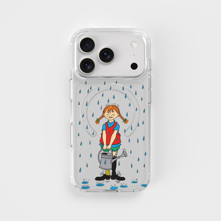 iPhone 18 Pro Pippi - Rainfall Rond Transparant Telefoonhoesje | CLRPRTCT™