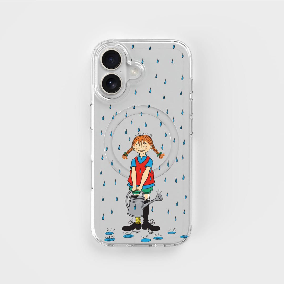 iPhone 17 Pippi - Rainfall Rond Transparant Telefoonhoesje | CLRPRTCT™