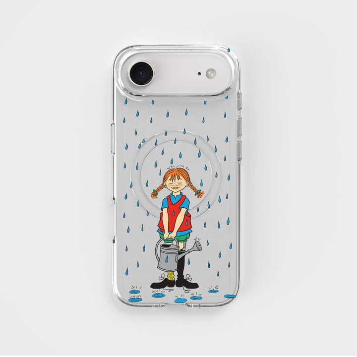 iPhone Air Pippi - Rainfall Rond Transparant Telefoonhoesje | CLRPRTCT™
