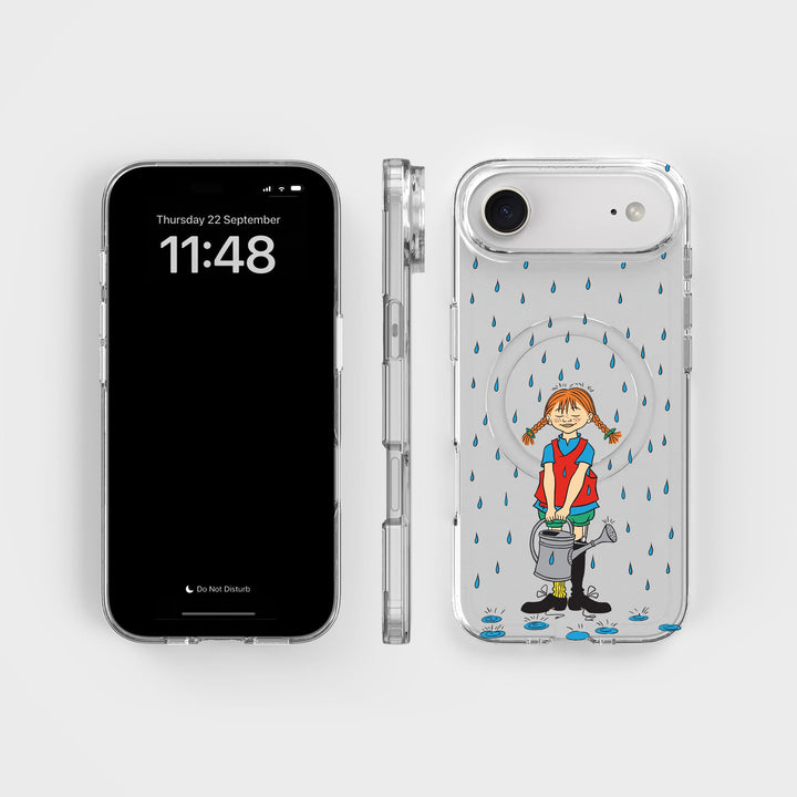 iPhone Air Pippi - Rainfall Rond Transparant Telefoonhoesje | CLRPRTCT™
