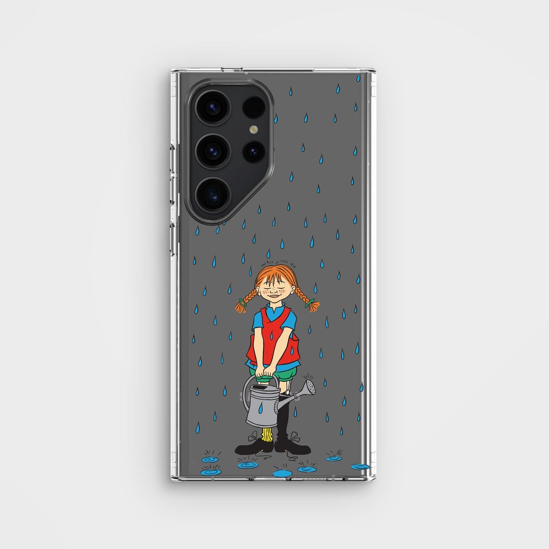 Samsung S24 Ultra Pippi - Rainfall Rond Transparant Telefoonhoesje | CLRPRTCT™