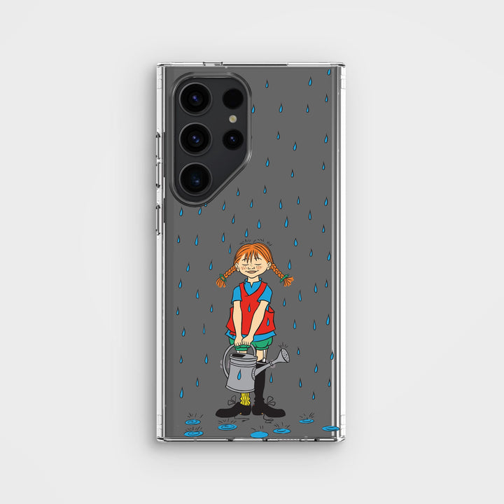 Samsung S24 Ultra Pippi - Rainfall Rond Transparant Telefoonhoesje | CLRPRTCT™